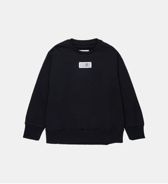 Sweat-shirt à col rond avec logo - MM6 Maison Margiela - Noir