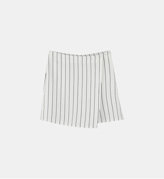 Jupe-short à rayures - DKNY - Blanc et noir