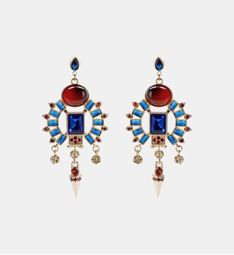 Boucles d'oreilles pendantes avec perles ROMANSS - Hipanema - Indigo