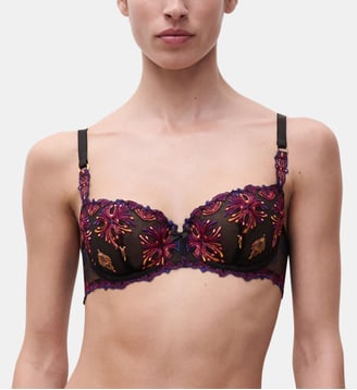 Soutien-gorge corbeille broderie italienne - Chantelle - Noir joyaux