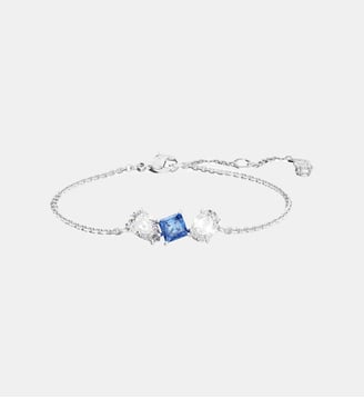 Bracelet Mesmera, Métal rhodié - Swarovski - Blue