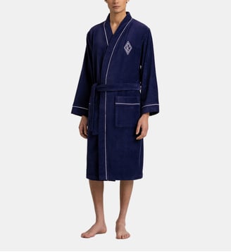 Peignoir de bain long en velours - Ralph Lauren Home - Navy