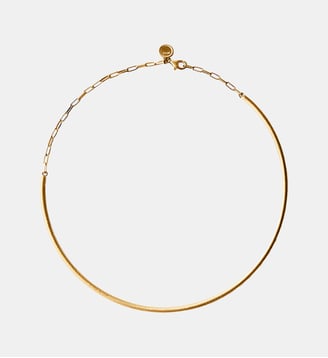 Collier rigide en 925 argenté plaqué en or jaune 18K - Aristocrazy - Or