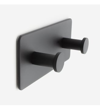 Patère 2 têtes adhésives noir mat - Stick - Bath Bazaar - Noir
