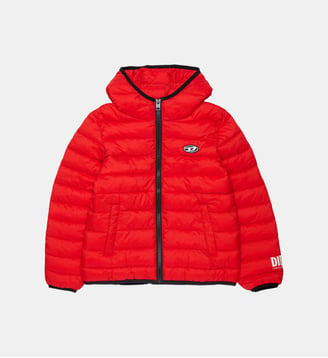Veste matelassée avec logo imprimé - Diesel Kids - Rouge