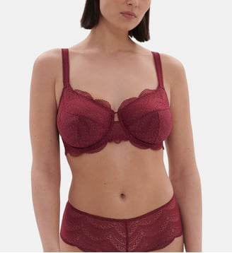 Soutien-gorge corbeille Karma dentelle - Simone Pérèle - Rouge spinelle