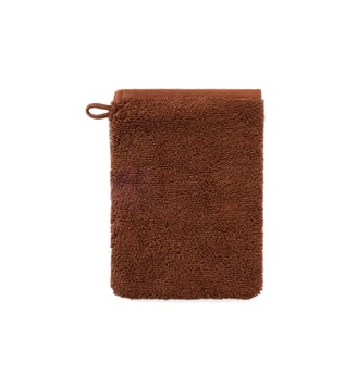 Gant de toilette  en coton - Desforges - Châtaigne