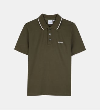 Polo manches courtes - BOSS Kidswear - Olive