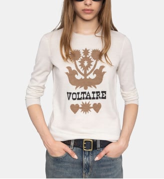 Pull Teissa 100% Laine Mérinos - Zadig&Voltaire - Écru