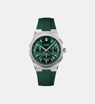 Montre Vigoureux Chrono Vert CW20808 - Cluse - Argenté