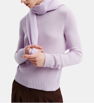 Pull ample cachemire femme - Bompard - Violet foncé