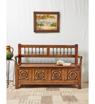 Banc en bois clair Antoine N°324- Produit chiné - Debongout - Bois clair