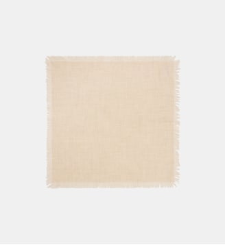 Foulard à fines franges en cachemire - Bompard - Tourterelle