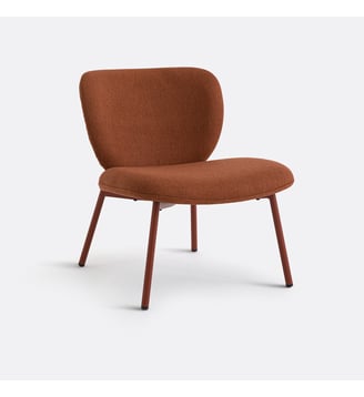 Fauteuil lounge rembourré - La Redoute Interieurs - Terracotta