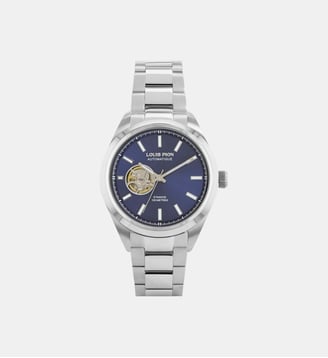Montre automatique Adrien Bleu XC4694IB\2 - Louis Pion - Argenté