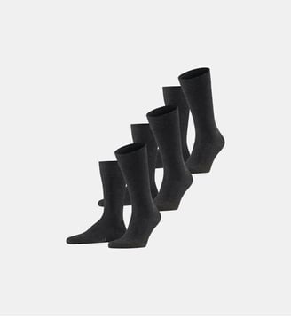 Chaussettes Family 3-Pack Coton - Falke - Ardoise