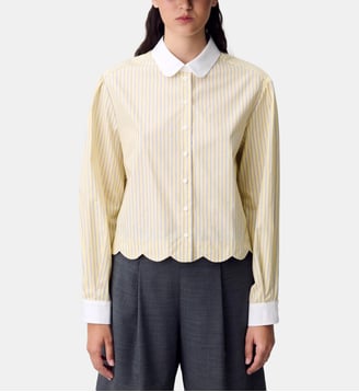 Chemise rayée col claudine - Claudie Pierlot - Multicolore