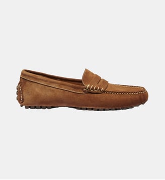 Mocassin driver hampton - cuir velours - Fairmount - Marron clair