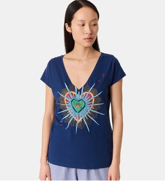 Tshirt Tonton EXVOTO - Leon & Harper - Blue