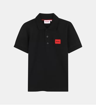 Polo manches courtes - Hugo Kids - Black