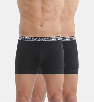 Lot de 2 Boxers Coton 3D Flex Stay and Fit - Dim - Noir