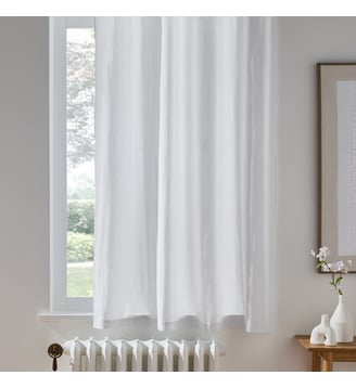 Rideau radiateur lin lavé à oeillets - La Redoute Interieurs - Blanc