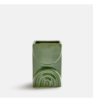 Vase en céramique, hauteur 20 cm - La Redoute Interieurs - Kaki