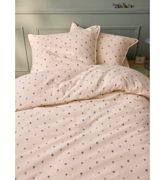 Housse de couette gaze de coton "Milan" - Cyrillus - Bleu vert
