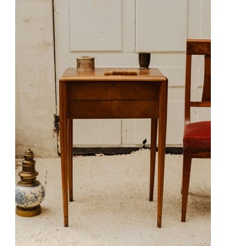 Travailleuse en bois Brigitte N°375 - Produit chiné - Debongout - Bois foncé