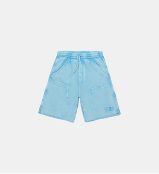 Short en molleton avec logo - MM6 Maison Margiela - Bluette légère