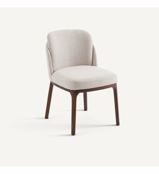 Chaise en noyer et tissu natté AM.PM