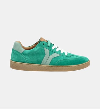 Sneaker copacabana miel - cuir velours - Colisée Paris - Vert
