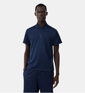 Polo jacquard monogramme classic fit - Lacoste - Bleu marine