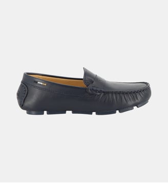 Mocassins en cuir de vachette - BOSS Kidswear - Marine blue