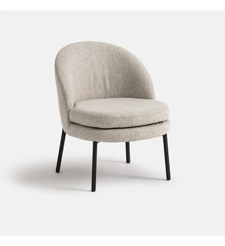 Fauteuil, tissu chiné - La Redoute Interieurs - Gris chine