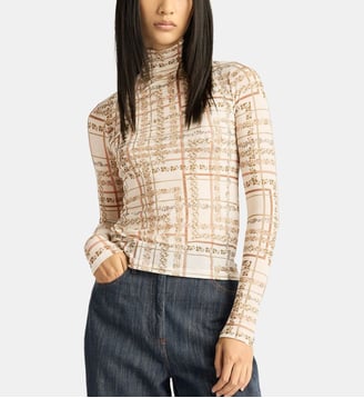 T-Shirt ine en nylon imprimé - Momonì - Beige