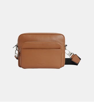 Sac besace camera Marceau en cuir  - Le Tanneur - Marron tan