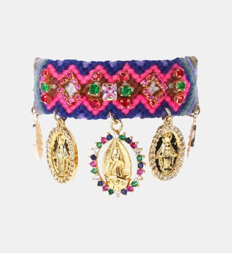 Bracelet tissé avec perles et pampilles CRUZES - Hipanema - Violet