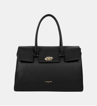 Très grand sac cabas épaule - Foulonné Milano - Lancaster - Noir