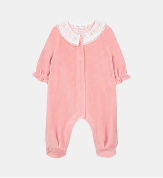 Pyjama - Pêche velours col volanté - Tartine Et Chocolat - Rose