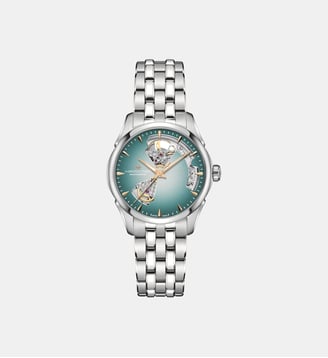 Montre automatique Jazzmaster Bleu-vert H32215143 - Hamilton - Argenté