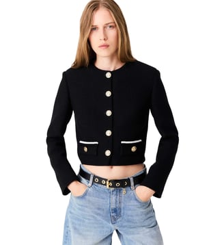 Veste tweed courte - Maje - Noir
