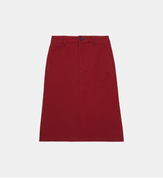 Jupe midi avec logo - Diesel Kids - Bordeaux