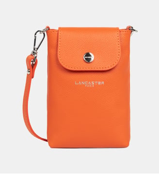 Pochette smartphone Milano Bao en cuir - Lancaster - Orange