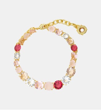 Bracelet fin rang de pierres La Diamantine dégradé de rose - Les Néréides - Rose