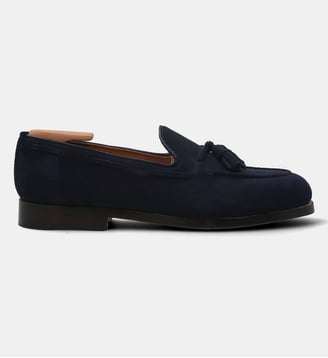 Mocassin brighton - cuir velours - Bowen - Bleu
