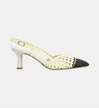 Sling vergniaud - cuir lisse - Charles Kammer - Blanc