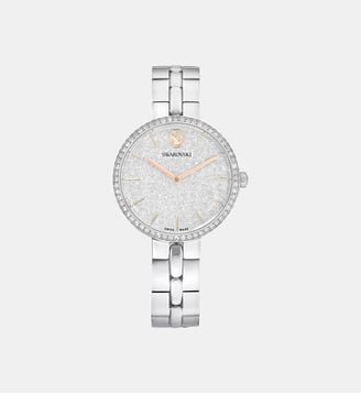 Montre Cosmopolitan, Fabriqué en Suisse, Bracelet en métal, Acier inoxydable - Swarovski - Silver tone stainless steel