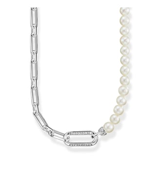 Chaîne liens et perles argent - Thomas Sabo - Argent