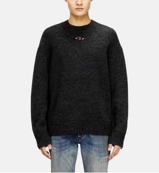 Pull en mélange de laine et alpaga - Diesel - Noir